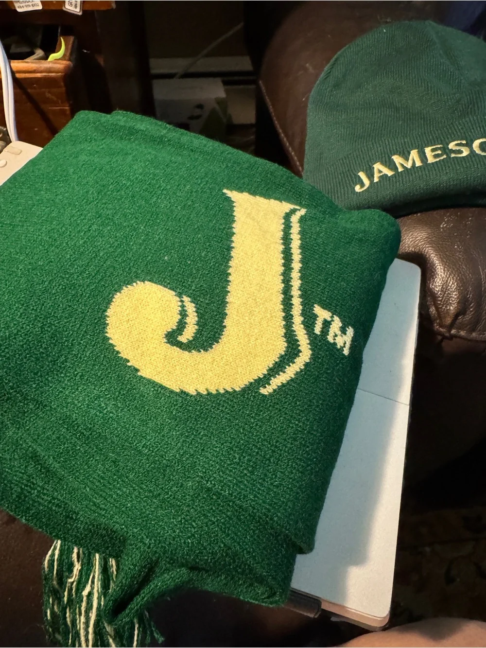 Jameson Green Knit Beanie and Scarf